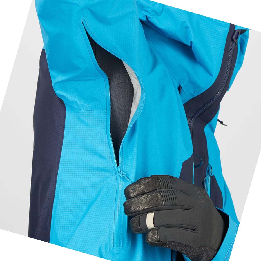 Chaquetas Salomon OUTPEAK GORE-TEX WATERPROOF 3L Hombre Azules | MX 3277MQZ